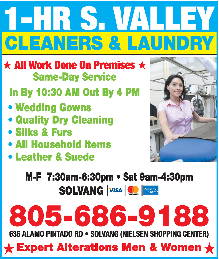 1Hr S Valley Cleaners & Laundry Solvang, CA SantaBarbaraYP