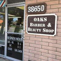 Oaks Barber And Beauty Shop logo