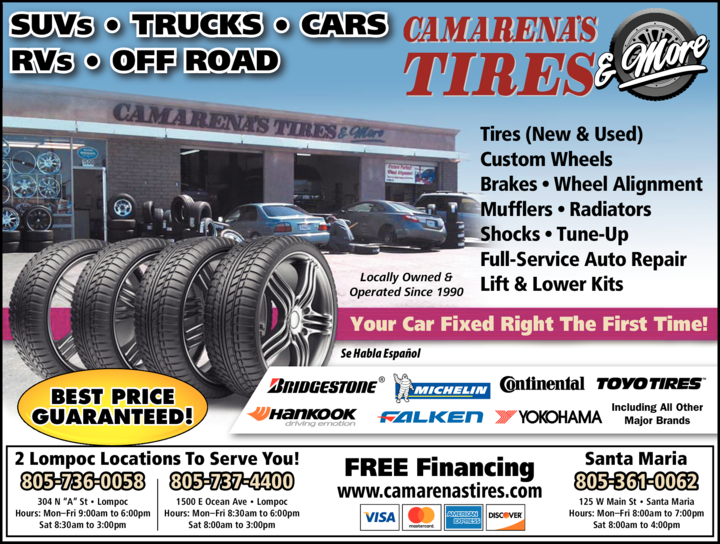 Camarena's Tires & More Lompoc, CA SantaBarbaraYP