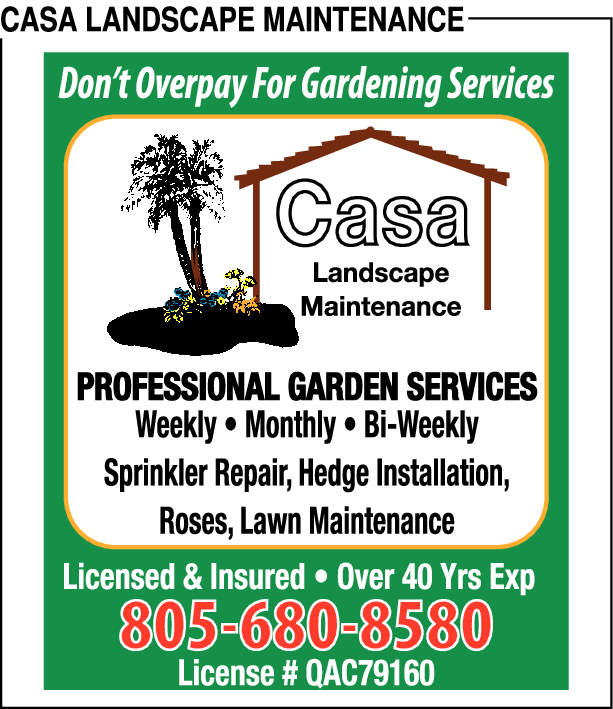 Print Ad of Casa Landscape Maintenance