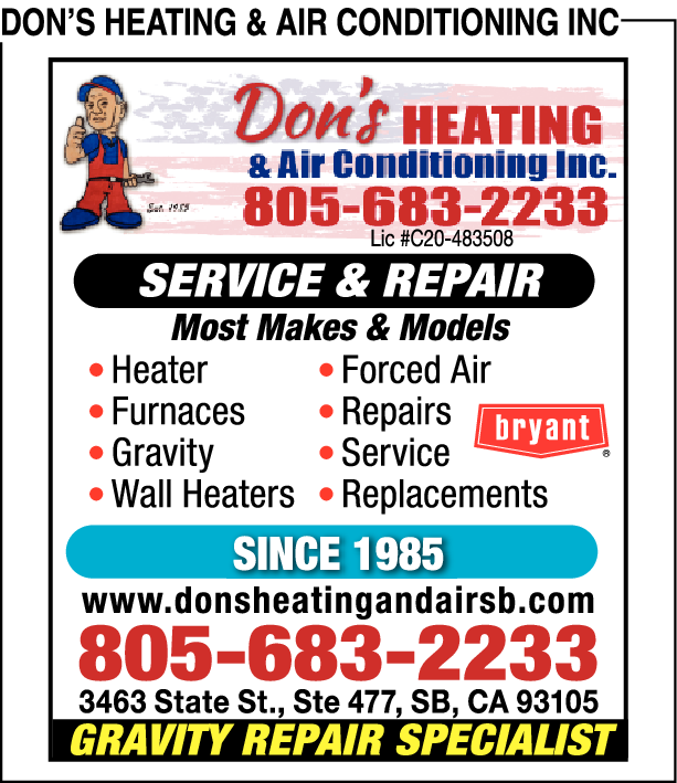 Print Ad of Don's Heating & Air Conditioning Inc