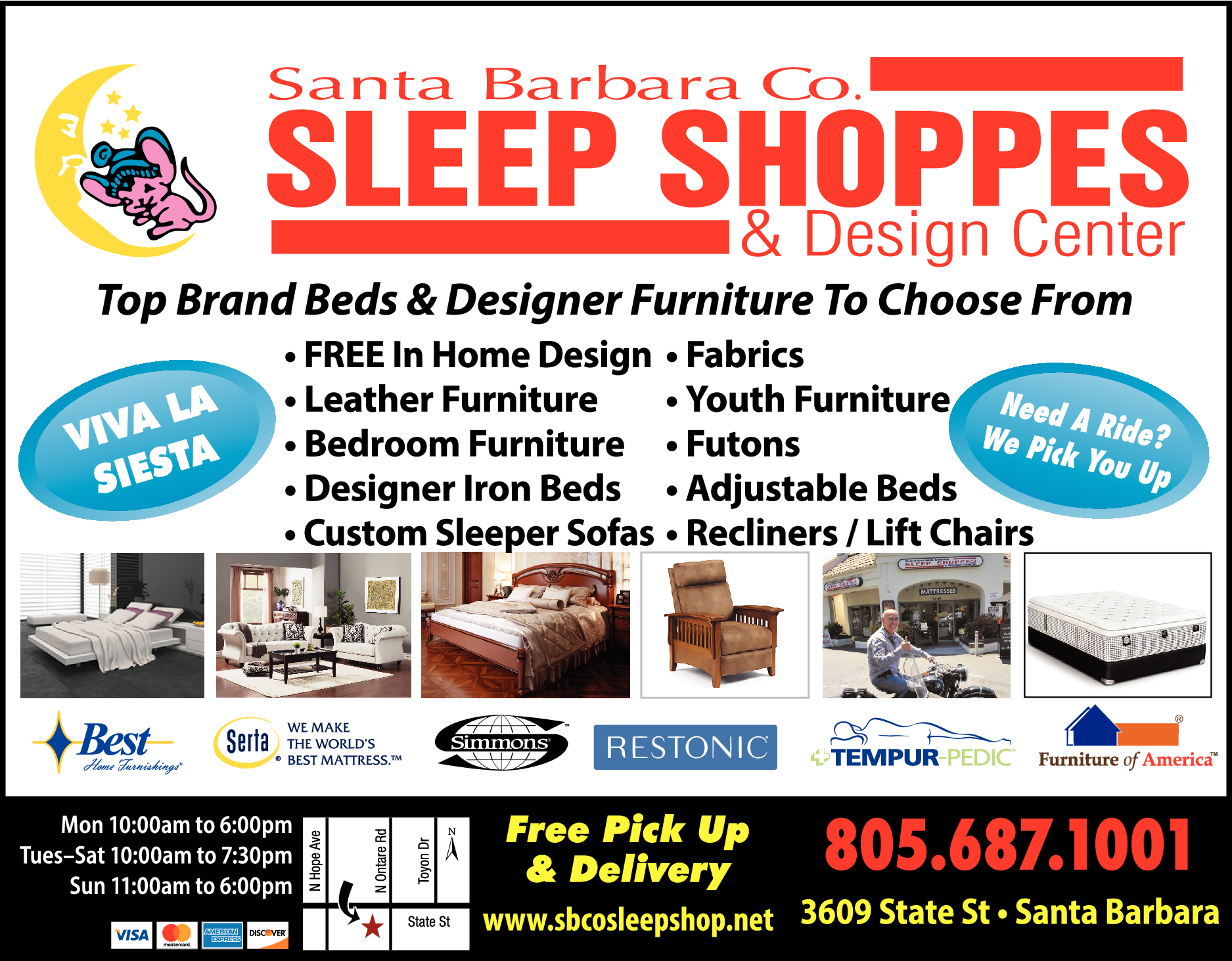 Print Ad of Santa Barbara County Sleep Shoppes & Design Center