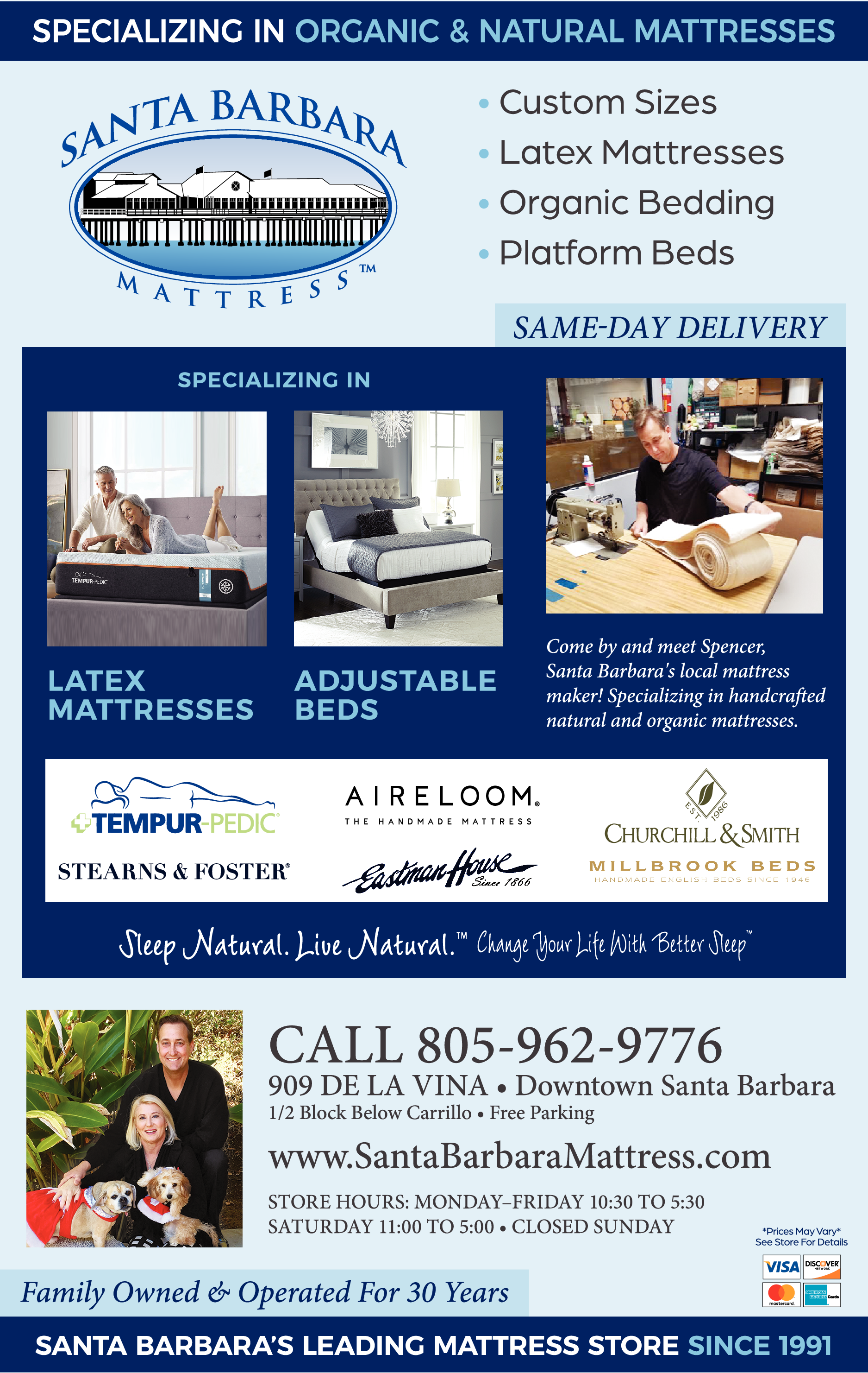 Print Ad of Santa Barbara Mattress