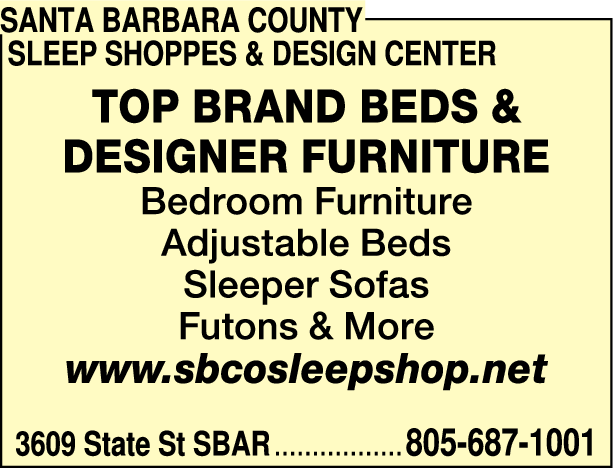 Print Ad of Santa Barbara County Sleep Shoppes & Design Center