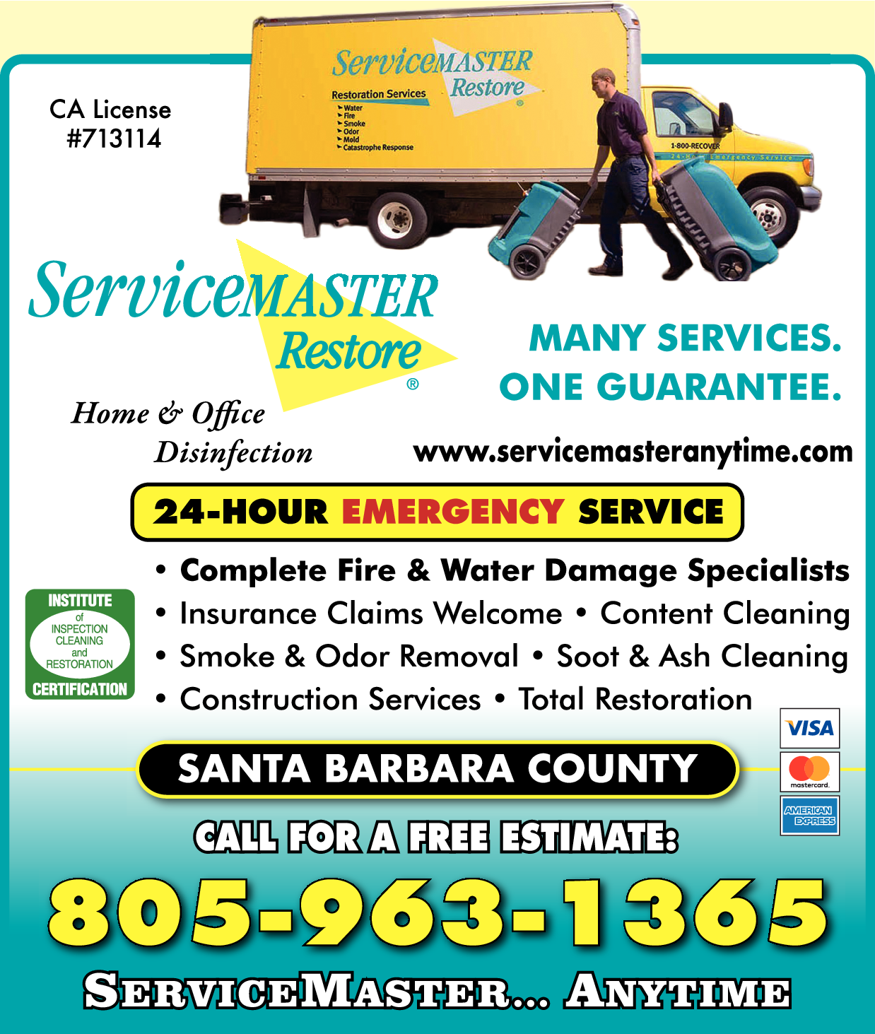 Print Ad of Servicemaster Anytime
